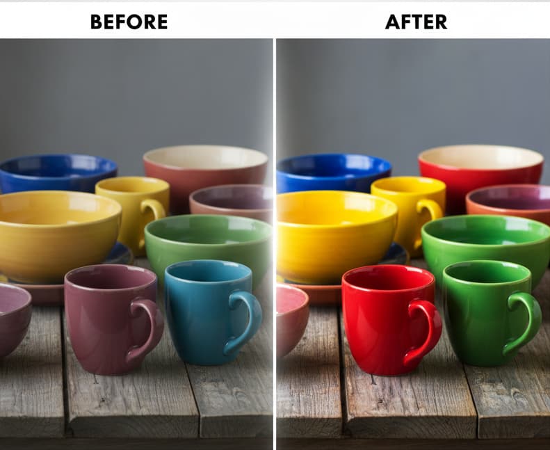 Color Correction after before