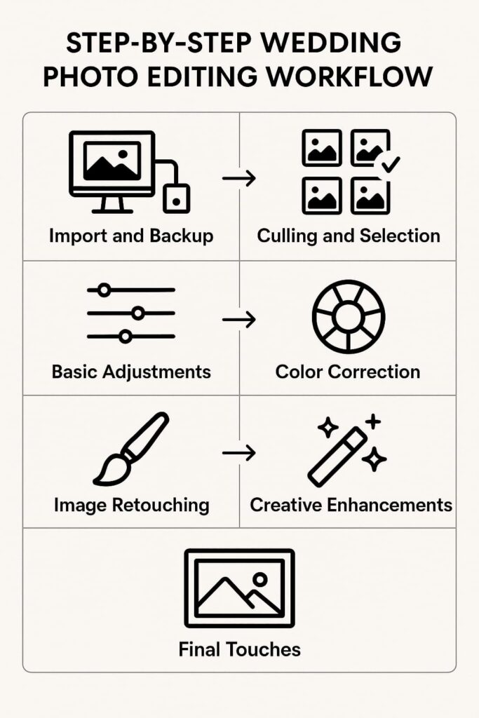 Step-by-Step Wedding Photo Editing Workflow